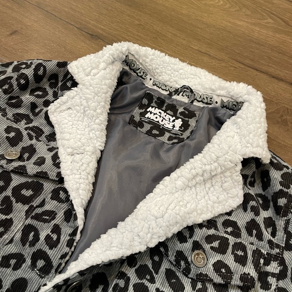 Mickey Mouse B&W leopard print jacket - Picture 2 of 3